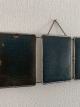 Miroir vintage 1950 triptyque barbier biseauté canard - 24 x