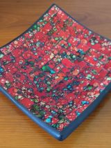 Coupe Artisanale terre cuite et mosaïque en verre collés