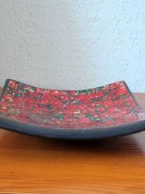 Coupe Artisanale terre cuite et mosaïque en verre collés