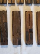 Lettres d’imprimerie en bois (vendues à l’unité)