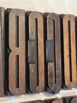 Lettres d’imprimerie en bois (vendues à l’unité)