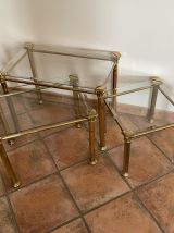 Lot de 3 tables gigognes Hollywood Regency. 1970. 