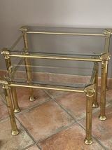 Lot de 3 tables gigognes Hollywood Regency. 1970. 