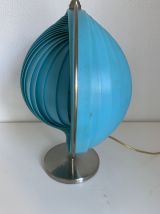 Lampe vintage 1980 Kare Moon bleue design - 37 cm