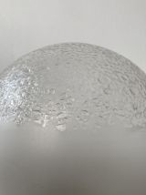 ANCIENNE LAMPE SUSPENSION DEMI-SPHERE XL ART-DECO VINTAGE