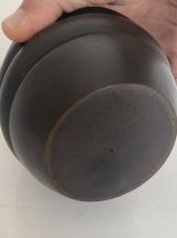 Pot à tabac vintage 1930 tabatière bois sculpté pipe - 15 x 