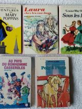 9 Anciens Livres Bibliothèque Verte et Rose - Tendance Déco