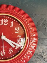 Horloge céramique vintage pendule murale silencieuse ronde 