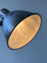 ANCIENNE GRANDE LAMPE APPLIQUE ACCORDEON INDUSTRIELLE