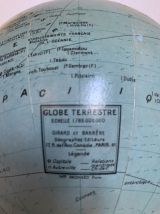 Globe vintage 1960 terrestre verre Girard et Barrère mappemo