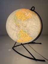 Globe vintage 1960 terrestre verre Girard et Barrère mappemo