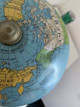 Globe vintage 1960 terrestre doré Taride tripode mappemonde 