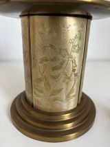 Porte-cigarettes vintage 1960 japonisant laiton boîte - 18 x