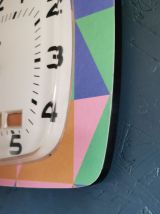 Horloge vintage pendule murale silencieuse années 70 Vedette