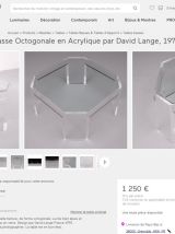 ✨✨ Belle grande table basse carrée ATHÉNA  David Lange