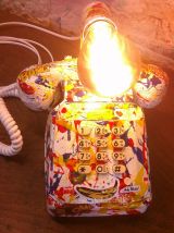 Téléphone a touche lampe customisé 