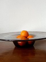 Grande coupe en verre fumé art déco 