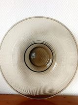 Grande coupe en verre fumé art déco 