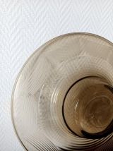 Grande coupe en verre fumé art déco 
