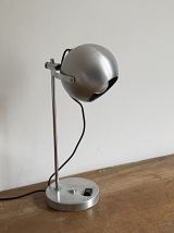Lampe Eye ball. 1970. Inox brossé.