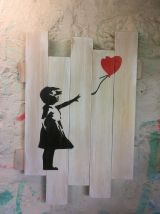 Peinture sur bois style street art