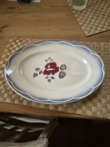 Grand plat de service ovale Digoin Sarreguemines "Magali".