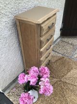 Chiffonnier bois brut 5 tiroirs 