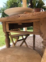 Table de ferme à volets 