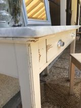 Table de pâtissier plateau marbre 