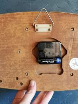 Horloge vintage pendule murale silencieuse "Violet orange"