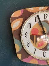 Horloge vintage pendule murale silencieuse "Fleurs vintage"
