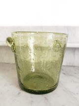 Seau à glaces verre bullé style Biot 