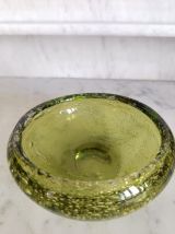 Cendrier en verre bullé style Biot 