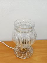 Lampe à poser verre et laiton art déco 