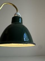 ANCIENNE APPLIQUE D’ATELIER EN LAITON ET TÔLE EMAILLEE 