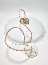 Suspension en opaline blanche