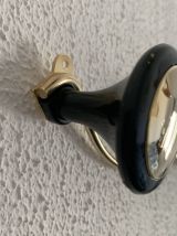 Portemanteau vintage 1960 doré or noir 3 patères état neuf -