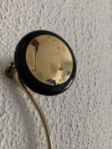 Portemanteau vintage 1960 doré or noir 2 patères état neuf -