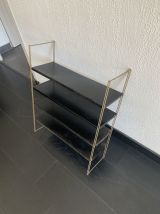 Etagère vintage 1960 String murale noir doré - 60 x 48 cm