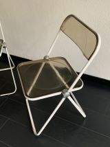 Paire de chaises vintage 1960 Plia par Giancarlo Piretti pou
