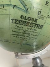 Globe terrestre J.Forest verre vintage 1950 mappemonde - 37 