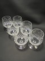  Set de 6 verres à cognac 