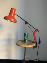 Lampe vintage 1970 bureau architecte RDA (DDR - GDR) rouge -
