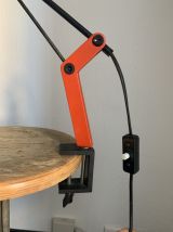 Lampe vintage 1970 bureau architecte RDA (DDR - GDR) rouge -