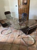 Table Boris Tabacoff pour CHRISTOFLE. 1970. Space age.