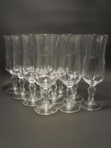  Série de 12 flûtes à champagne 