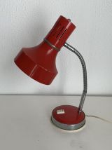 Lampe vintage 1960 bureau Veneta Lumi Italie rouge - 35 cm