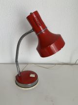 Lampe vintage 1960 bureau Veneta Lumi Italie rouge - 35 cm