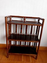 Etagère en rotin vintage 1960 