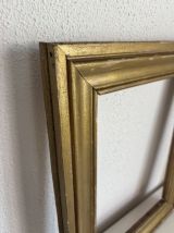 Paire de cadres bois dorés anciens pour tableau ou estampe -